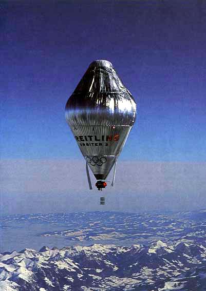 Un moderno esempio di pallone Rozier: il Breitling Orbiter III con cui B.Piccard e B.Jones nel 1999 hanno realizzato il primo giro del mondo in pallone senza scalo